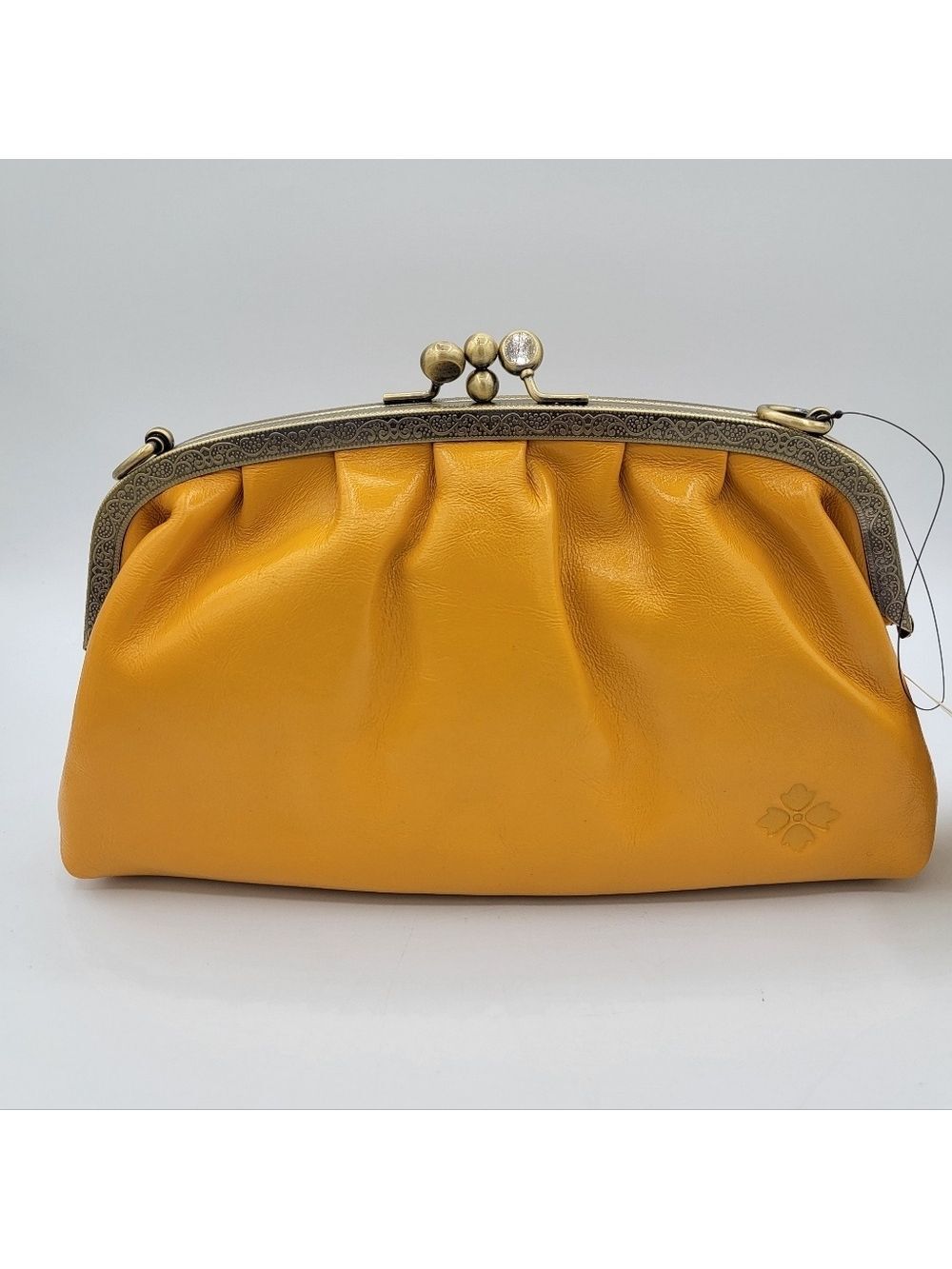 Patricia Nash Leather Frame Bag Dual Kisslock NEW #2841
